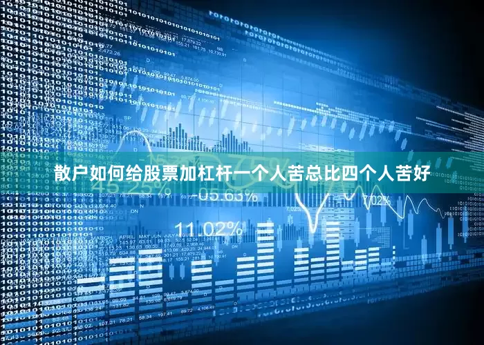 散户如何给股票加杠杆一个人苦总比四个人苦好