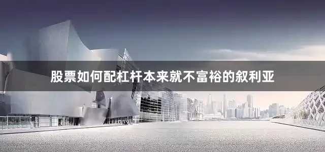 股票如何配杠杆本来就不富裕的叙利亚
